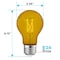 Luxrite A19 LED Edison Yellow Light Bulb 4.5W 60W Equivalent Clear Glass E26 Base LR21725-1PK - alternate 3